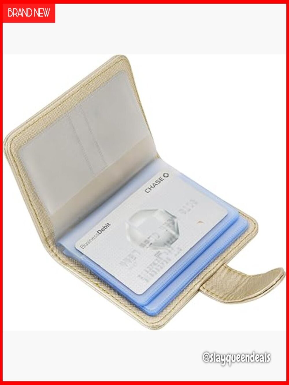 Slim RFID Blocking Leather Wallet with 20 Card Slots Magnetic Closure